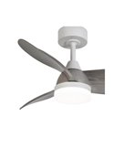 BYAN Mini Ventilateur LED Blanc+Frêne 18W 2000Lm CCT Dim