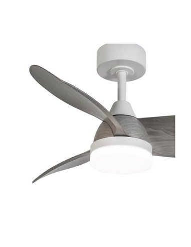 BYAN Mini Ventilateur LED Blanc+Frêne 18W 2000Lm CCT Dim