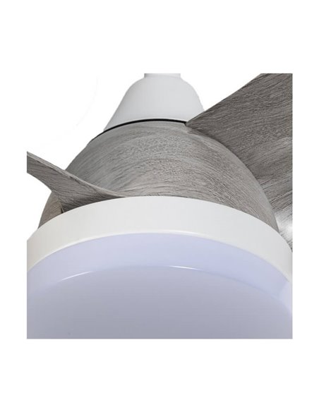 Ventilador BYAN Branco+Ash LED 18W 2000Lm CCT Dim