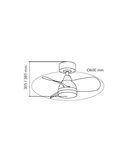 Ventilador LED BYAN Blanco+Ceniza 18W 2000Lm CCT Dim
