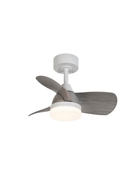 Ventilador LED BYAN Blanco+Ceniza 18W 2000Lm CCT Dim