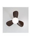 Ventilador de Techo LED BYAN Mini Negro+Madera 18W 2000Lm CCT Dim