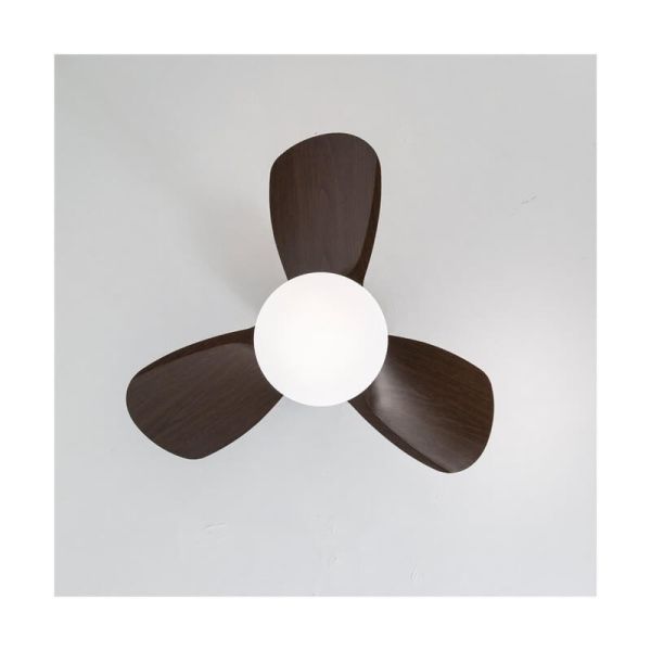 Ventilador de Techo LED BYAN Mini Negro+Madera 18W 2000Lm CCT Dim
