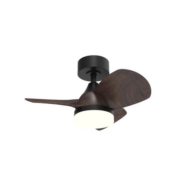 Ventilador de Techo LED BYAN Mini Negro+Madera 18W 2000Lm CCT Dim