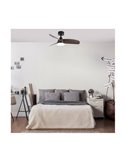 Ventilador de Techo LED BYAN Negro+Madera 18W 2000Lm CCT Dim