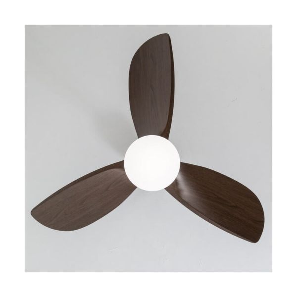 Ventilador de Techo LED BYAN Negro+Madera 18W 2000Lm CCT Dim