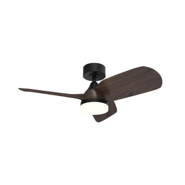 Ventilador de Techo LED BYAN Negro+Madera 18W 2000Lm CCT Dim
