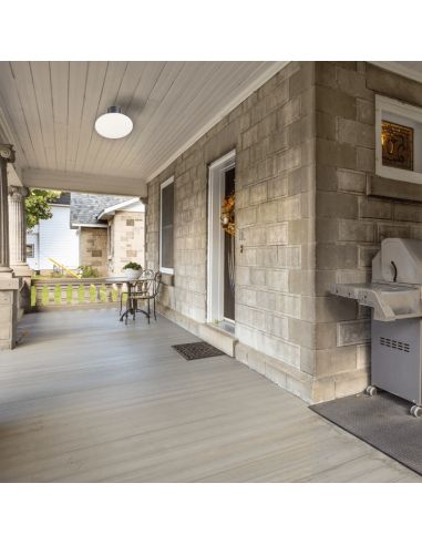 Plafonnier d'extérieur Clio ovale noir ambiant