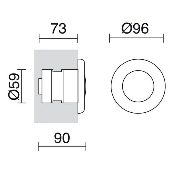 Foco LED embutido para piscina submersível até 2m CUP Pool IP68 | LeonLeds