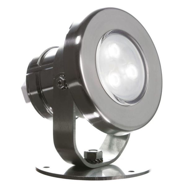 Projecteur submersible inclinable LYNN IP68 LED 4W 315lm 5700K/RGB 45º Chrome | LéonLeds