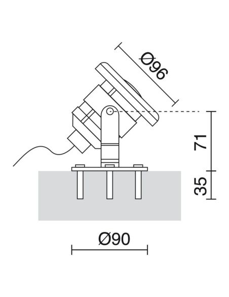 LYNN projetor submersível inclinável IP68 LED 4W 315lm 5700K/RGB 45º Cromo | LeonLeds