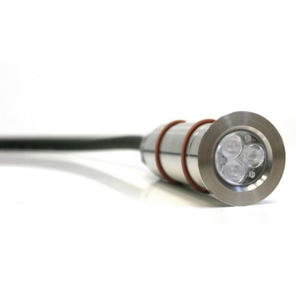Spot encastrable submersible NINO IP68 LED 3W 250lm 5700K/RGB 30º Inox | LéonLeds