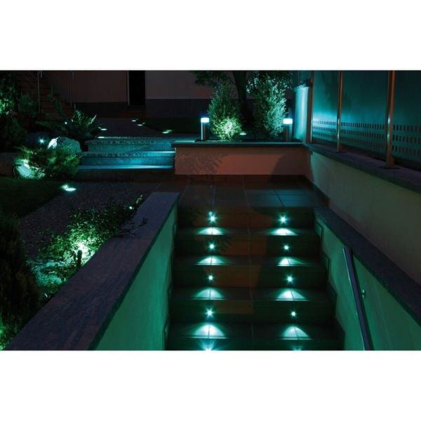 Spot encastrable submersible NINO IP68 LED 3W 250lm 5700K/RGB 30º Inox | LéonLeds