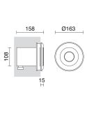 Empotrable sumergible PAL IP68 LED 4W CRI70 5700K 45º Blanco | LeonLeds