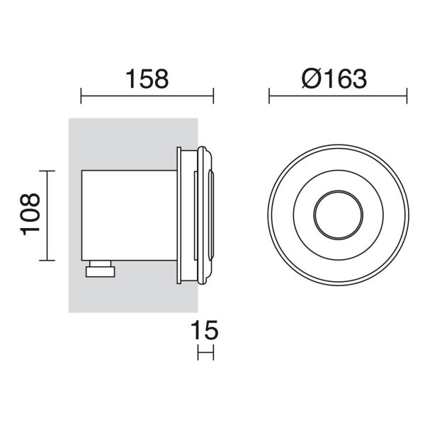 Empotrable sumergible PAL IP68 LED 4W CRI70 5700K 45º Blanco | LeonLeds