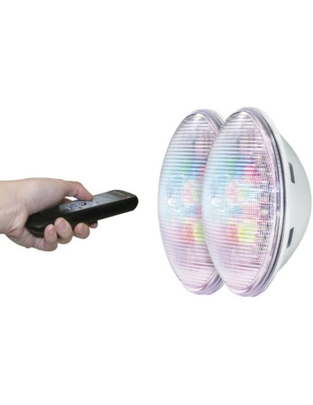 Kit 2 lâmpadas wireless+ controle remoto KIT PAR 56 LED IP68 Lâmpada 2x27W 90º | LeonLeds