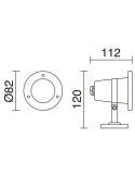 Proyector sumergible tilt SEDNA IP68 LED 3W 250lm 4000K Inox | LeonLeds
