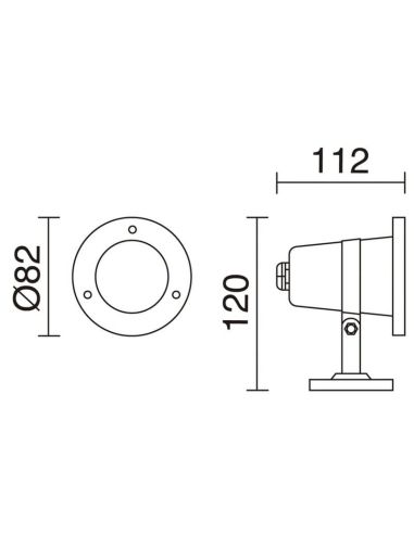 Proyector sumergible tilt SEDNA IP68 LED 3W 250lm 4000K Inox | LeonLeds