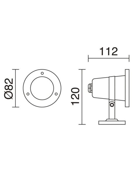 Proyector sumergible tilt SEDNA IP68 LED 3W 250lm 4000K Inox | LeonLeds