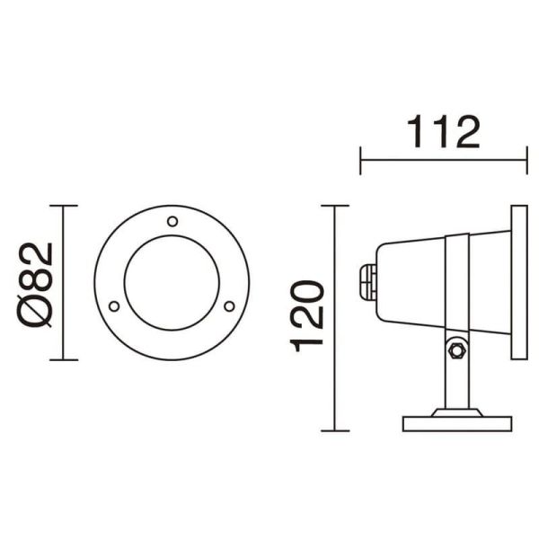 Proyector sumergible tilt SEDNA IP68 LED 3W 250lm 4000K Inox | LeonLeds