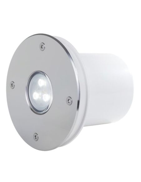 Foco LED para Piscina Embutido Submersível PAL IP68 LED 4W 315lm 5700K/RGB 45º Inox | LeonLeds
