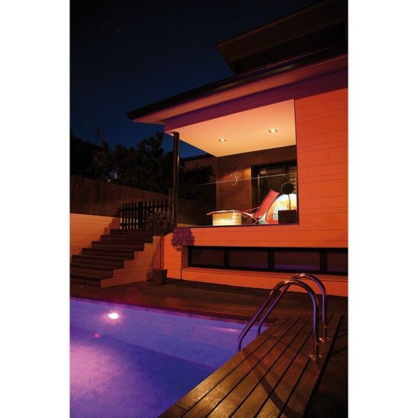 Spot LED pour Piscine Encastré Submersible PAL IP68 LED 4W 315lm 5700K/RGB 45º Inox | LéonLeds