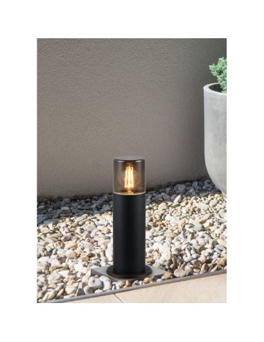 Farol externo HOOSIC de 30 cm com cúpula fumê IP44 | LeonLeds