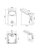 Aplique Exterior LED de Pared ADOUR IP44 Sensor Movimiento | LeonLeds