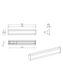 Aplique Pared LED 60cm DAWSON 8W Regulable IP54 | LeonLeds