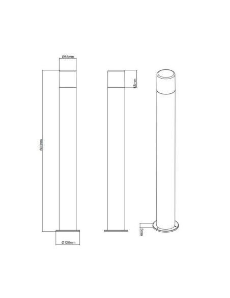 Farol Exterior 80cm HOOSIC Tela Fumada IP44 | LeonLeds