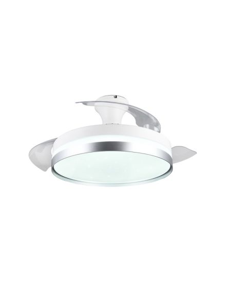 LINDBERG Ventilateur de plafond LED avec pales rétractables à fonction inversée | LéonLeds