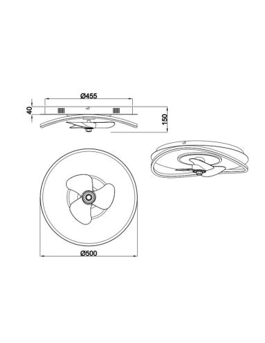 Ventilador de Techo LED 36W SORTLAND Función Memoria | LeonLeds