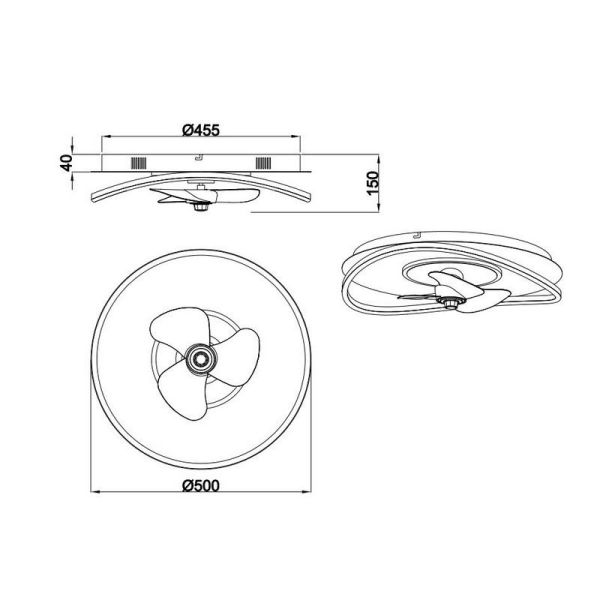 Ventilador de Techo LED 36W SORTLAND Función Memoria | LeonLeds