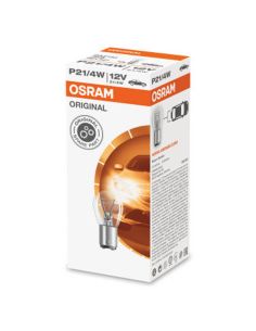 Bombilla P21/4W 12V Original 2 Polos Casquillo BAZ15d 7225 Osram
