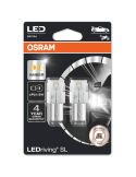 Pack de 2 Bombillas LED Ambar P21/5W BAY15d 6000K 12V (2Uds) 7528DYP-02B LED 2 Polos LEDriving SL Amber Osram
