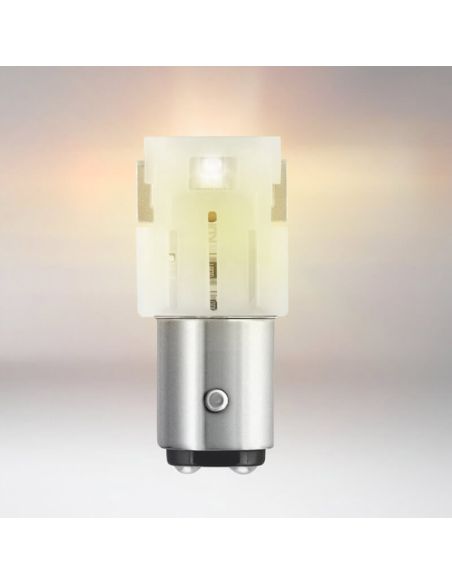 Pack de 2 Bombillas LED Ambar P21/5W BAY15d 6000K 12V (2Uds) 7528DYP-02B LED 2 Polos LEDriving SL Amber Osram