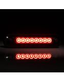 Piloto LED de Galibo con tulipa Ahumada 8 Leds FT-073 C Dark LED LONG Rojo | LeonLeds