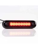 Piloto LED de Galibo con tulipa Ahumada 8 Leds FT-073 C Dark LED LONG Rojo | LeonLeds