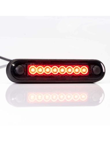 Galibo Veilleuse LED avec Tulipe Fumée 8 Leds FT-073 C Dark LED LONG Rouge | leonleds