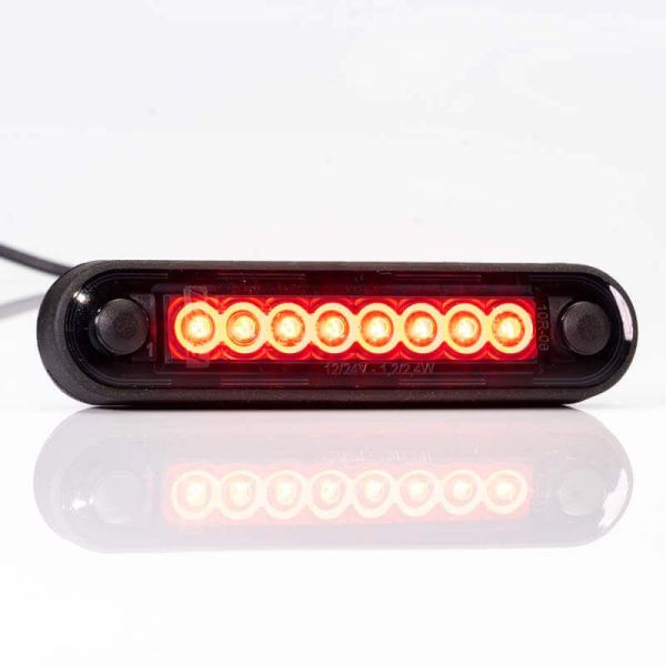 Piloto LED de Galibo con tulipa Ahumada 8 Leds FT-073 C Dark LED LONG Rojo | LeonLeds