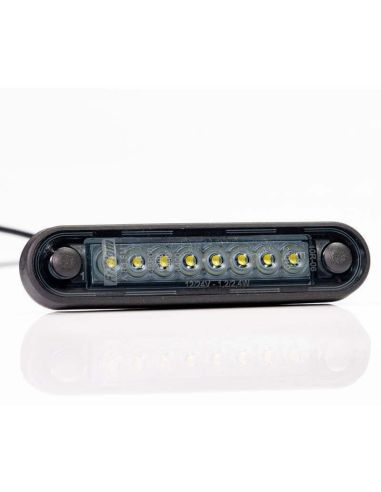 Piloto LED de Galibo con tulipa Ahumada 8 Leds FT-073 B Dark LED LONG Blanco | LeonLeds