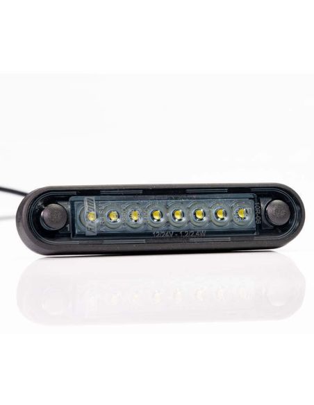 Piloto LED de Galibo con tulipa Ahumada 8 Leds FT-073 B Dark LED LONG Blanco | LeonLeds