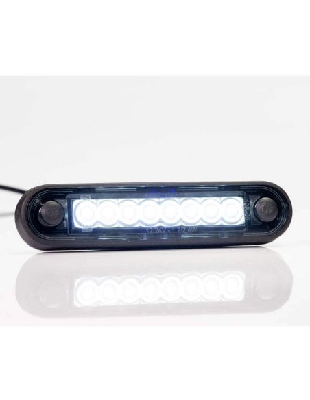 Piloto LED de Galibo con tulipa Ahumada 8 Leds FT-073 B Dark LED LONG Blanco | LeonLeds
