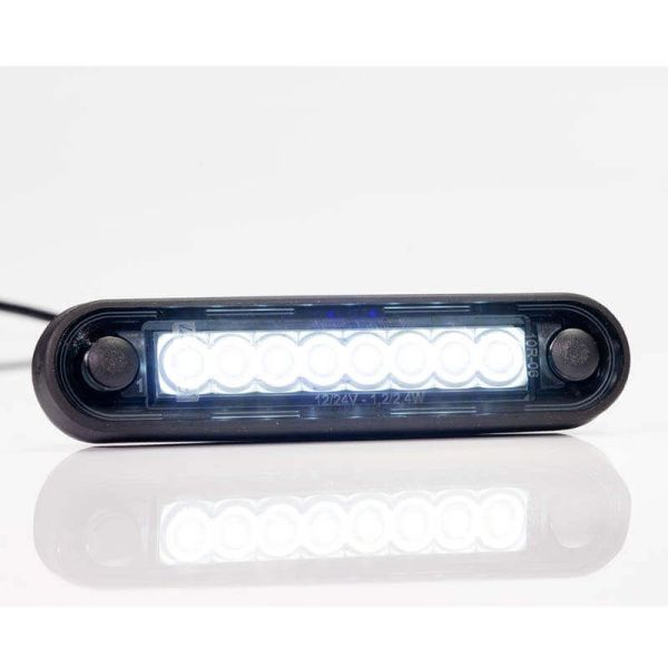 Piloto LED de Galibo con tulipa Ahumada 8 Leds FT-073 B Dark LED LONG Blanco | LeonLeds