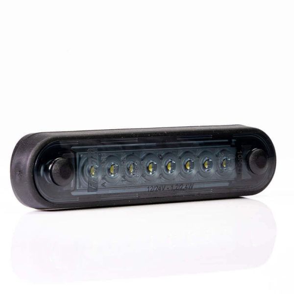 Piloto LED de Galibo con tulipa Ahumada 8 Leds FT-073 B Dark LED LONG Blanco | LeonLeds