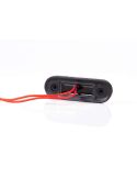 Piloto LED de Galibo con tulipa Ahumada 8 Leds FT-073 C Dark LED LONG Rojo | LeonLeds
