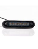 Piloto LED de Galibo con tulipa Ahumada 8 Leds FT-073 Dark LED LONG Ambar Z | LeonLeds