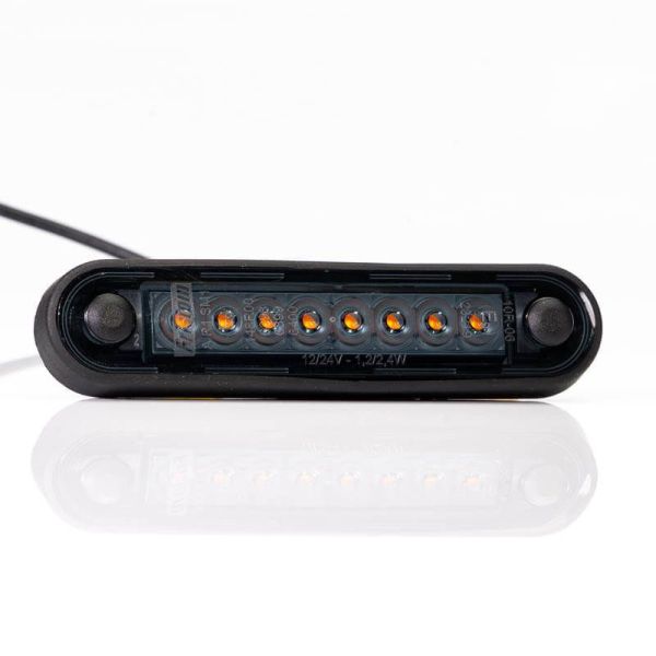 Piloto LED de Galibo con tulipa Ahumada 8 Leds FT-073 Dark LED LONG Ambar Z | LeonLeds