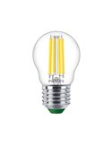Lâmpada LED E27 Classic Filament Candle 2,3W equivalente a 40W transparente, Ultra Eficiente P45