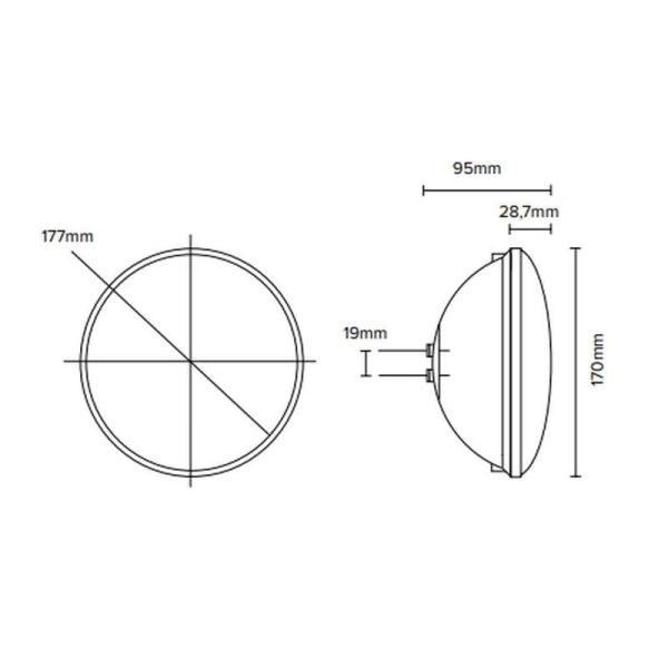 Ampoule LED Piscine PAR56 252 LEDs 25w 1800lm IP68 | LéonLeds